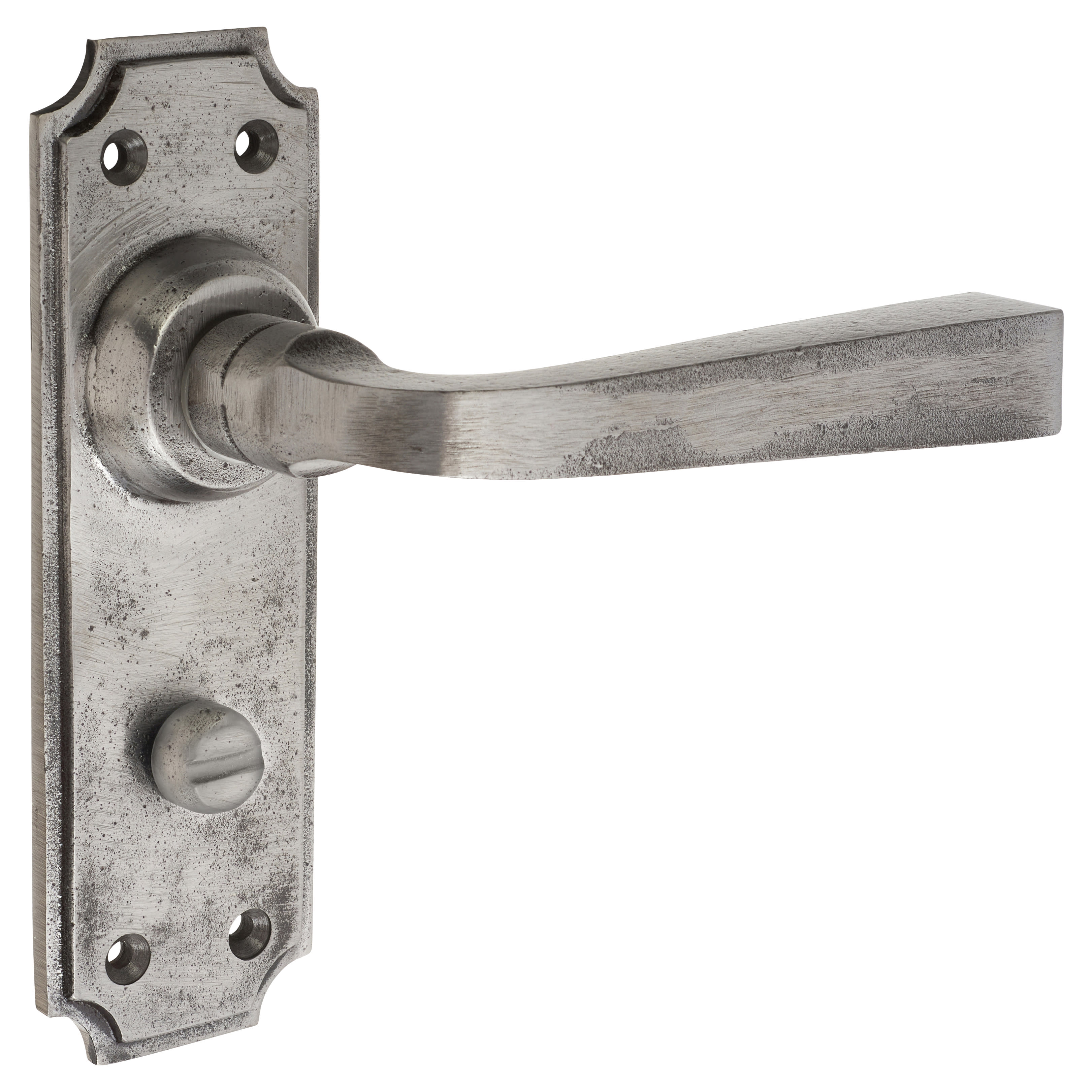Polished Iron Bathroom Door Handles - York Range - 152 x 48mm - view 3