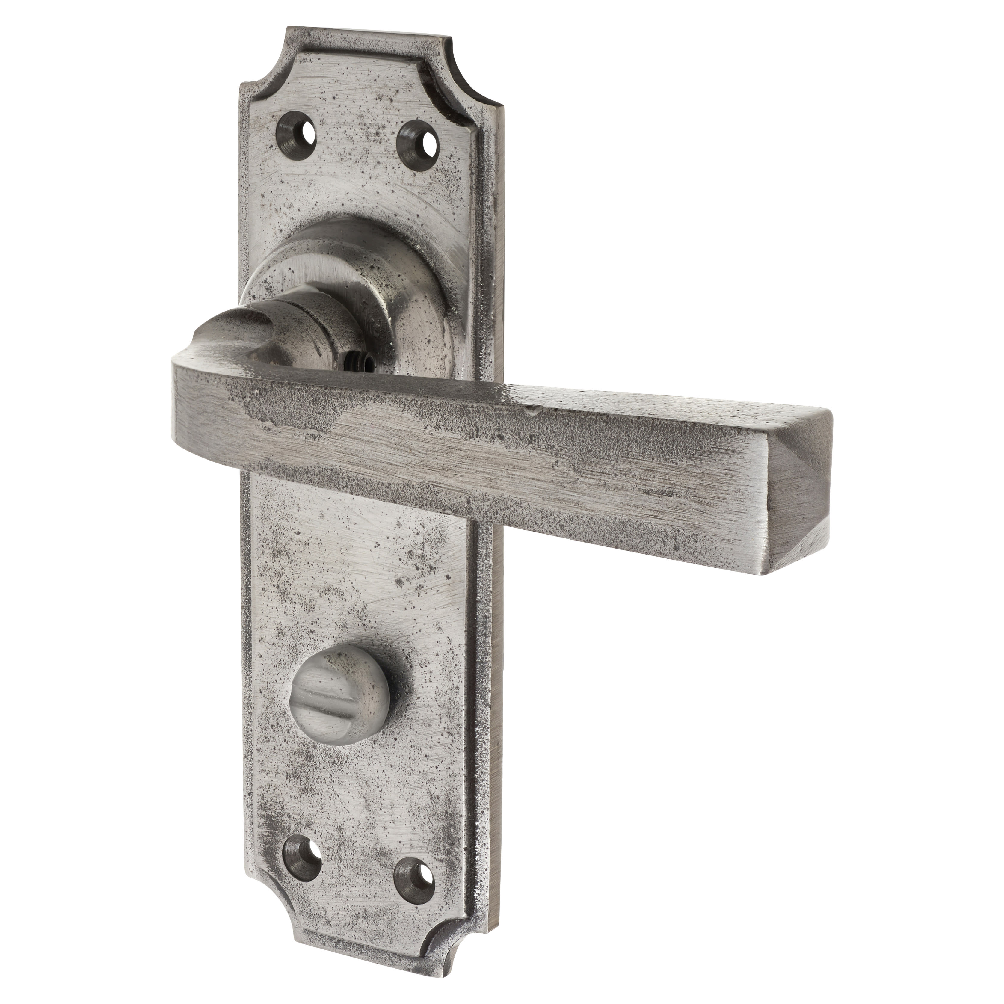Polished Iron Bathroom Door Handles - York Range - 152 x 48mm - view 4