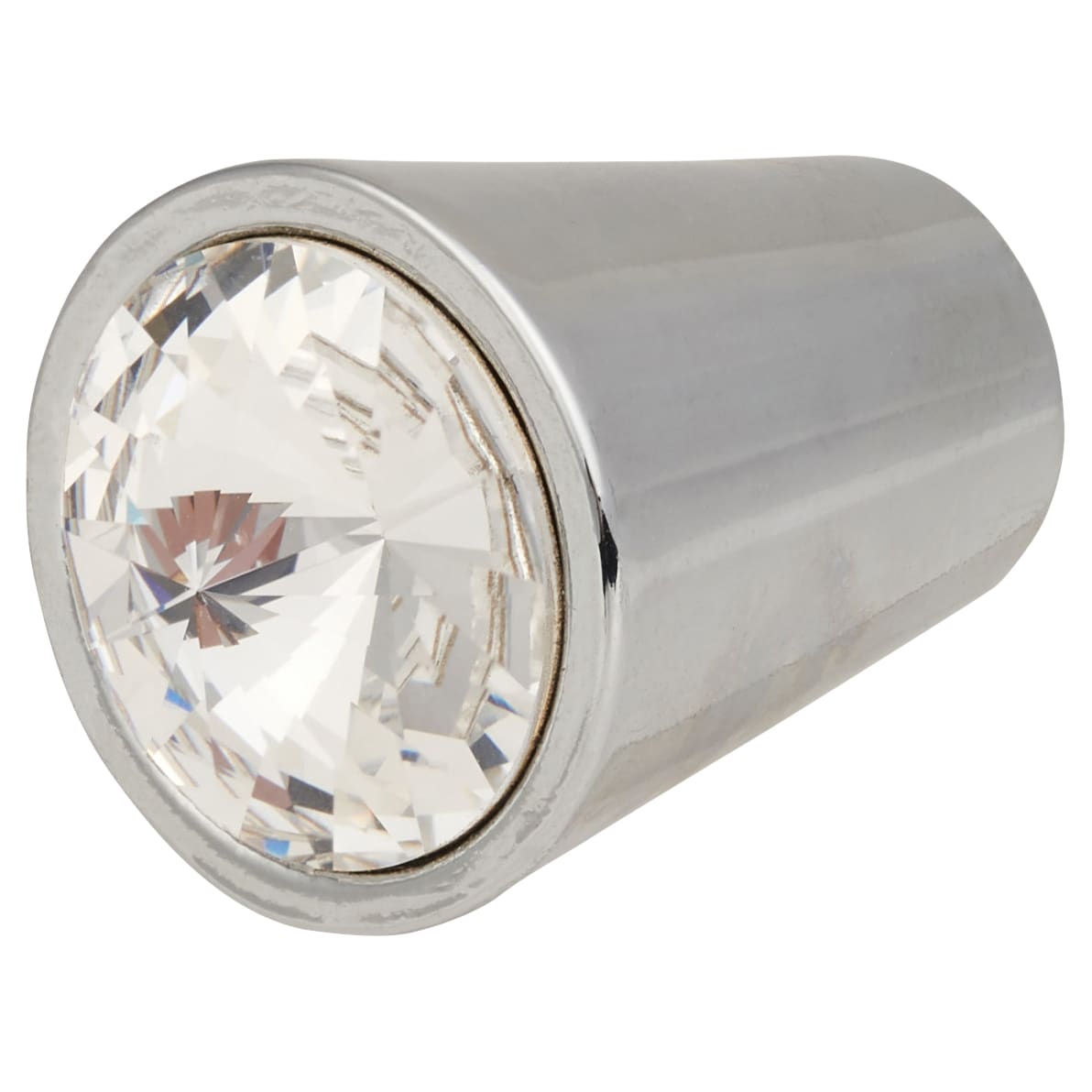Venice Crystal Cabinet Knob - 17mm Diameter - Polished Chrome - view 2