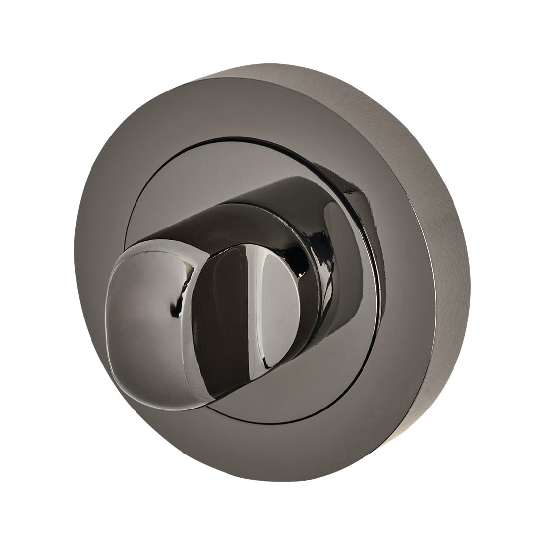 Bathroom Turn & Release - 50mm Diameter - Black Nickel - view 3