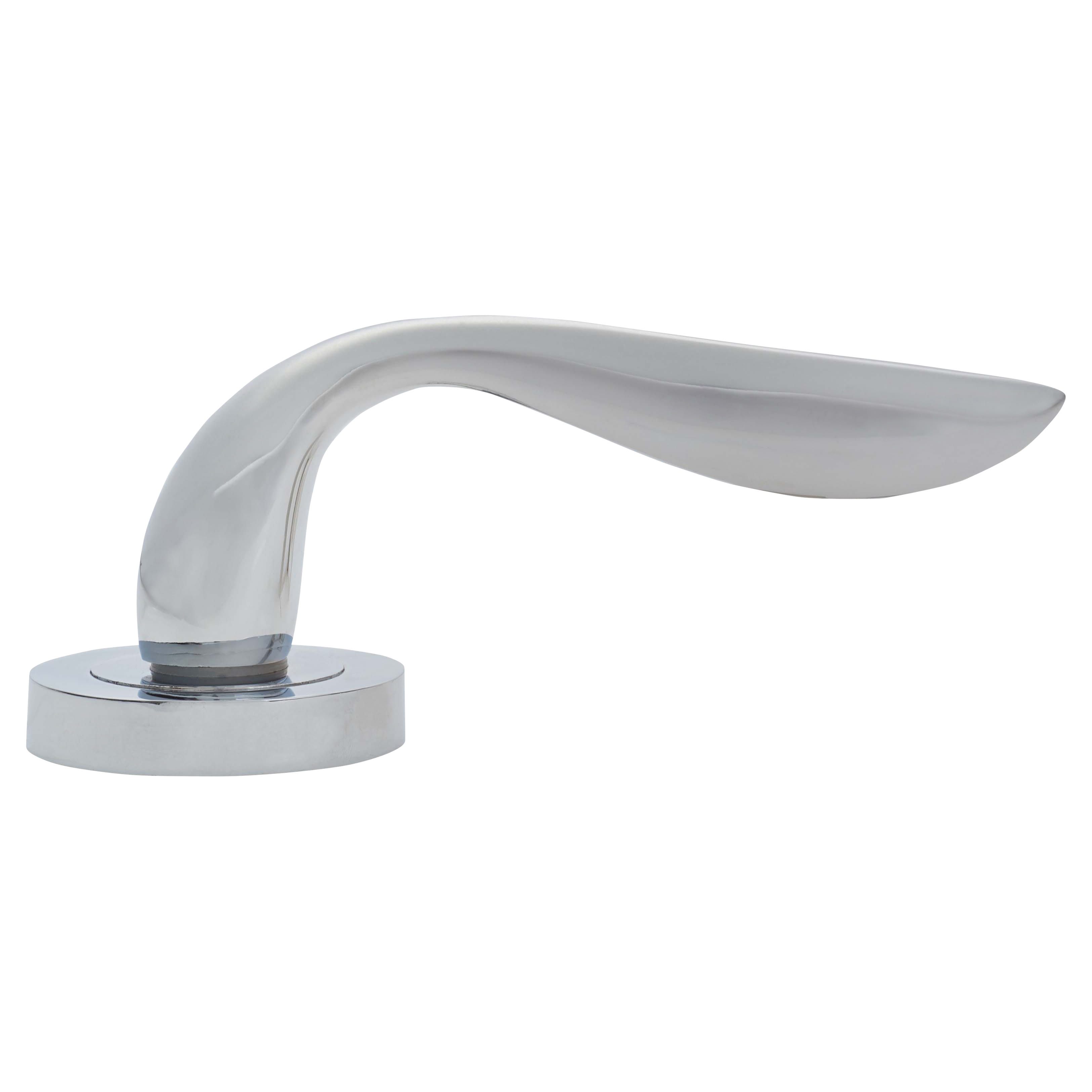 Polished Chrome Latch Door Handles on Rose Pack - Sussex Range - view 5
