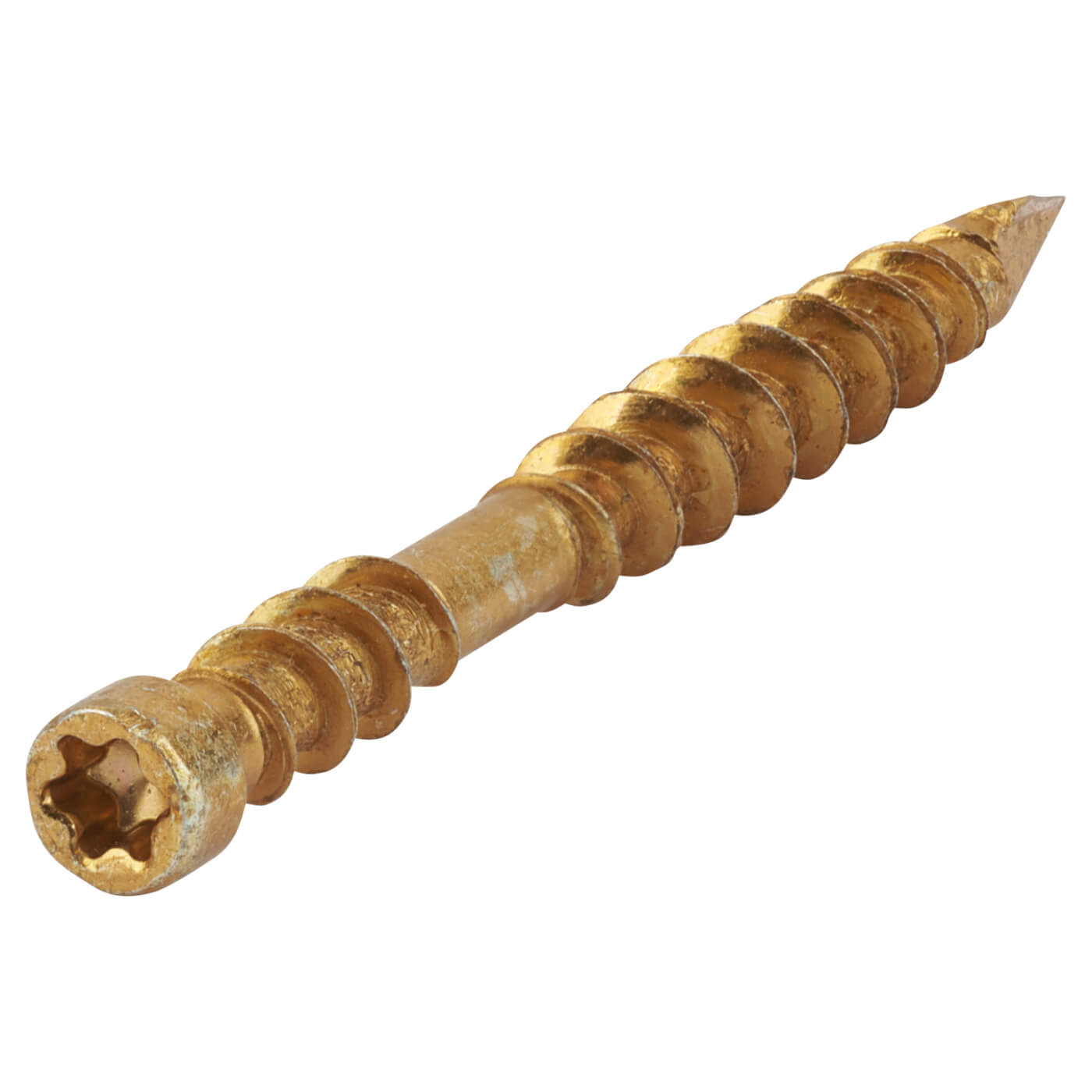 Flooring Torx Secret Fixing Wood Screws - 4.2 x 50mm - Yellow Zinc - Pack of 200 - view 3