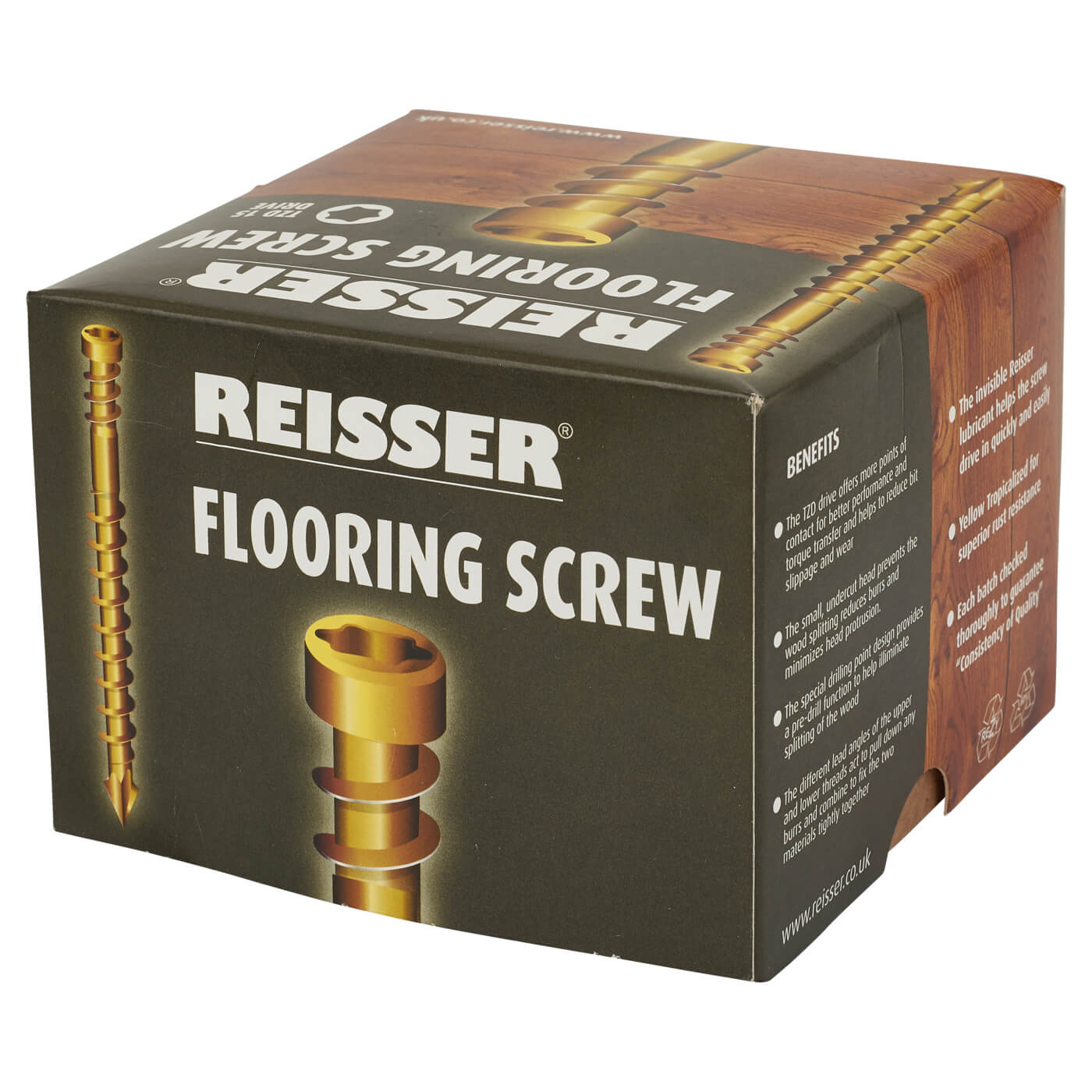 Flooring Torx Secret Fixing Wood Screws - 4.2 x 50mm - Yellow Zinc - Pack of 200 - view 4