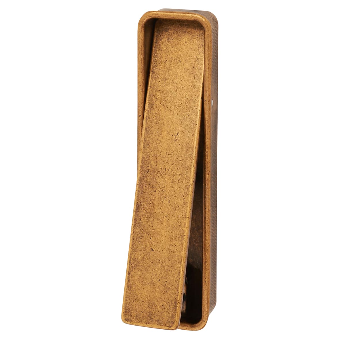 Frome Rectangular Flush Cabinet Pull Handle - 99 x 24mm - Antique Brass - view 2