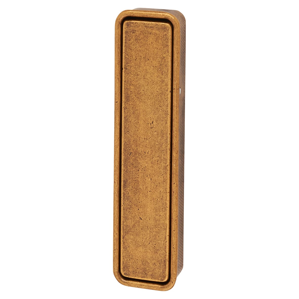 Frome Rectangular Flush Cabinet Pull Handle - 99 x 24mm - Antique Brass - view 4