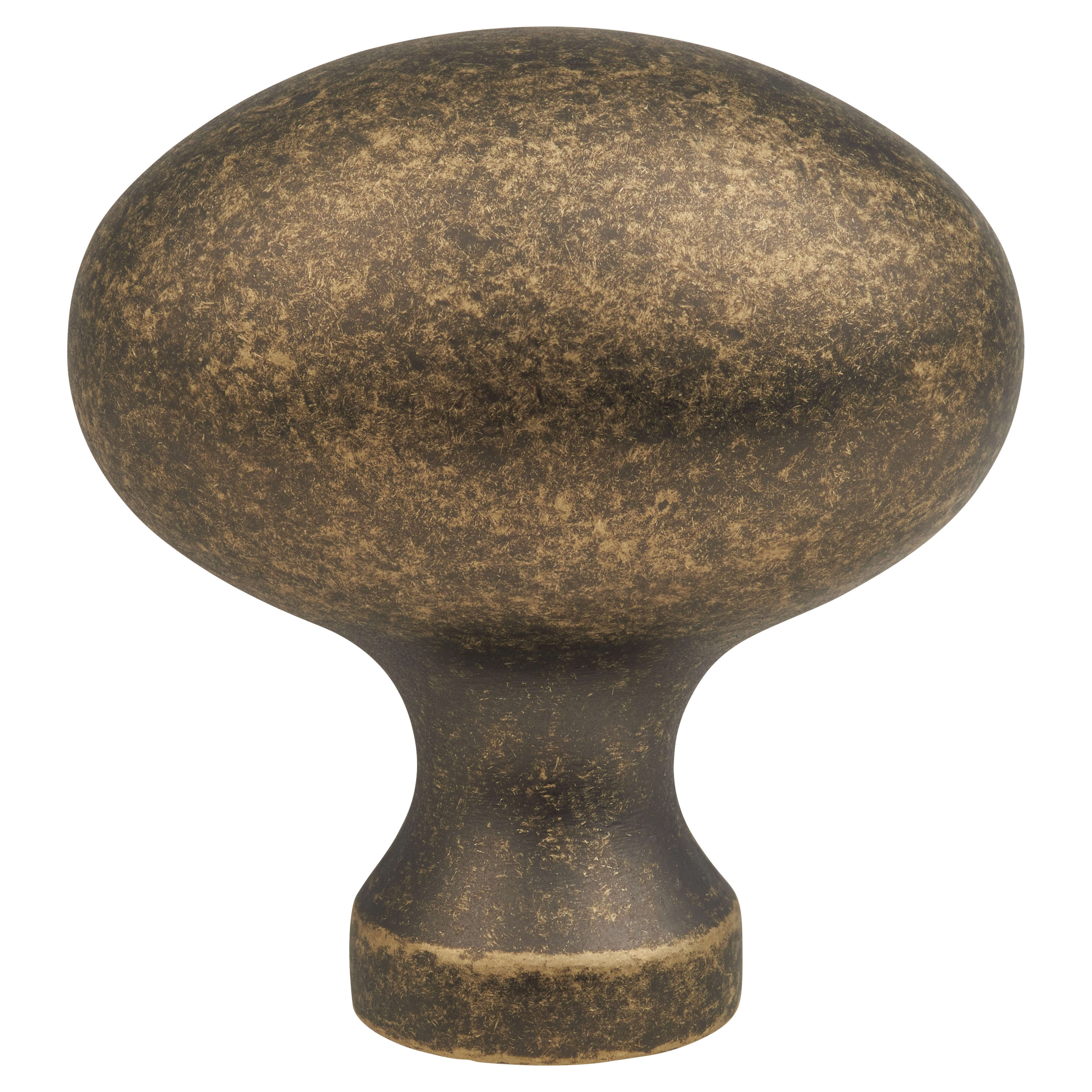 Oval Cabinet Knob - 34 x 23mm - Antique Brass - view 4