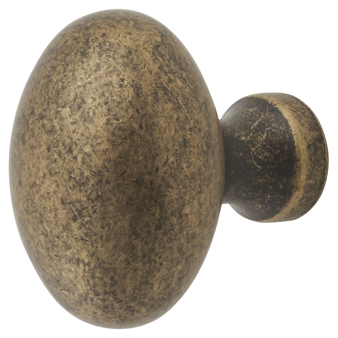 Oval Cabinet Knob - 34 x 23mm - Antique Brass - view 5