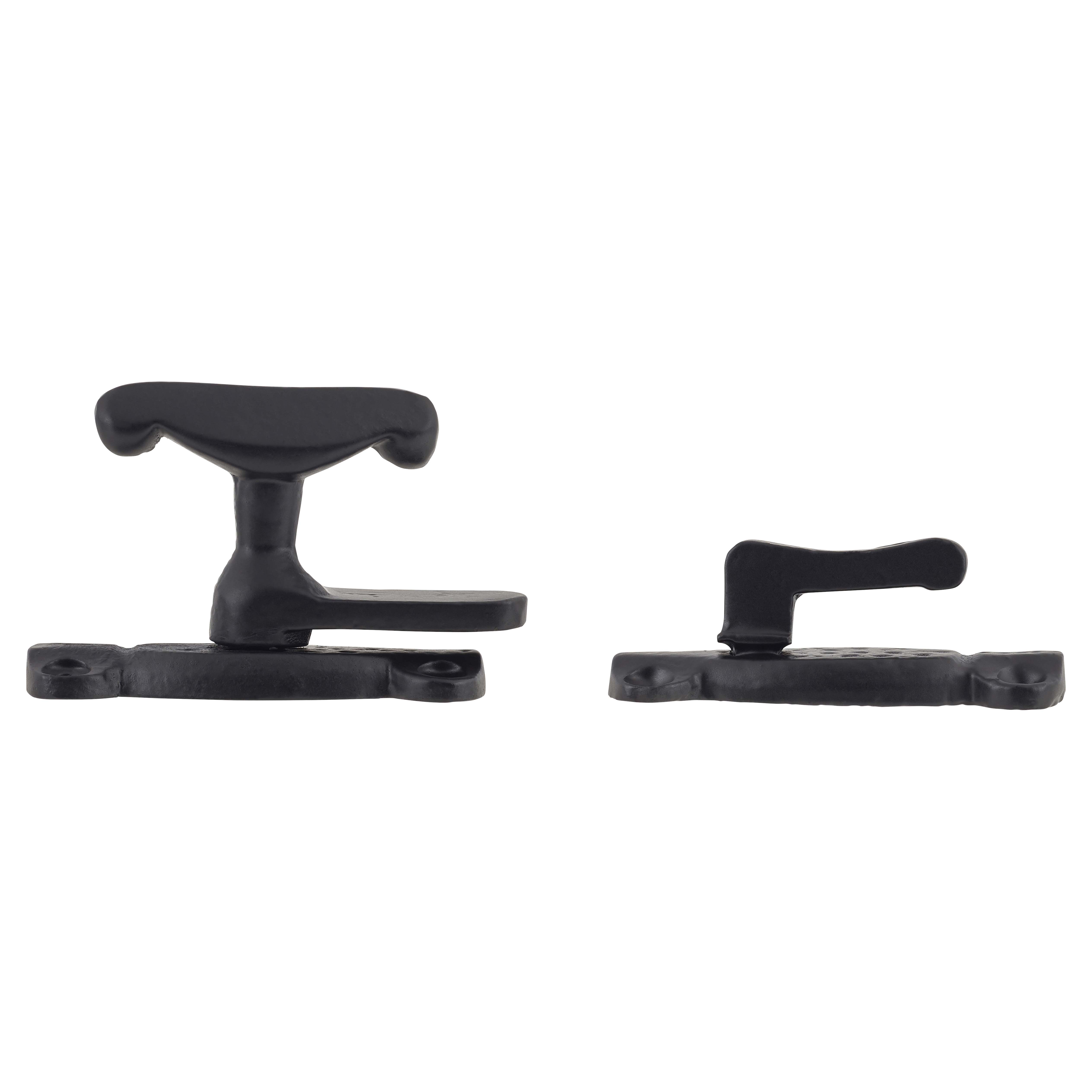 Cupboard Tee Fastener Latch - 80 x 27 x 50mm - Antique Black Iron - view 3