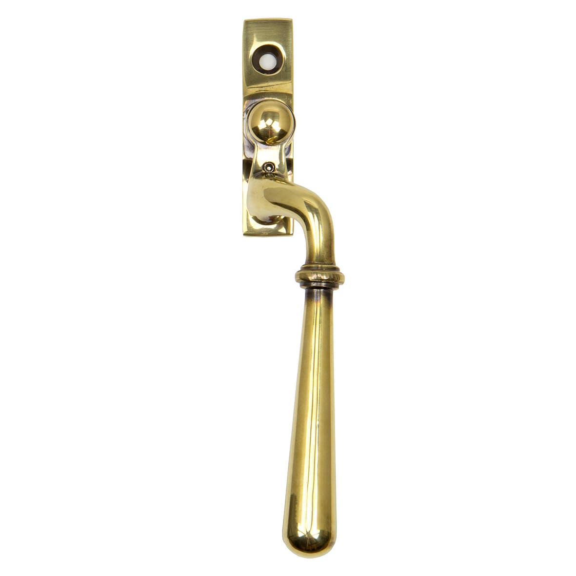 Newbury Locking Espagnolette Casement Window Handle - Right - Aged Brass - view 3