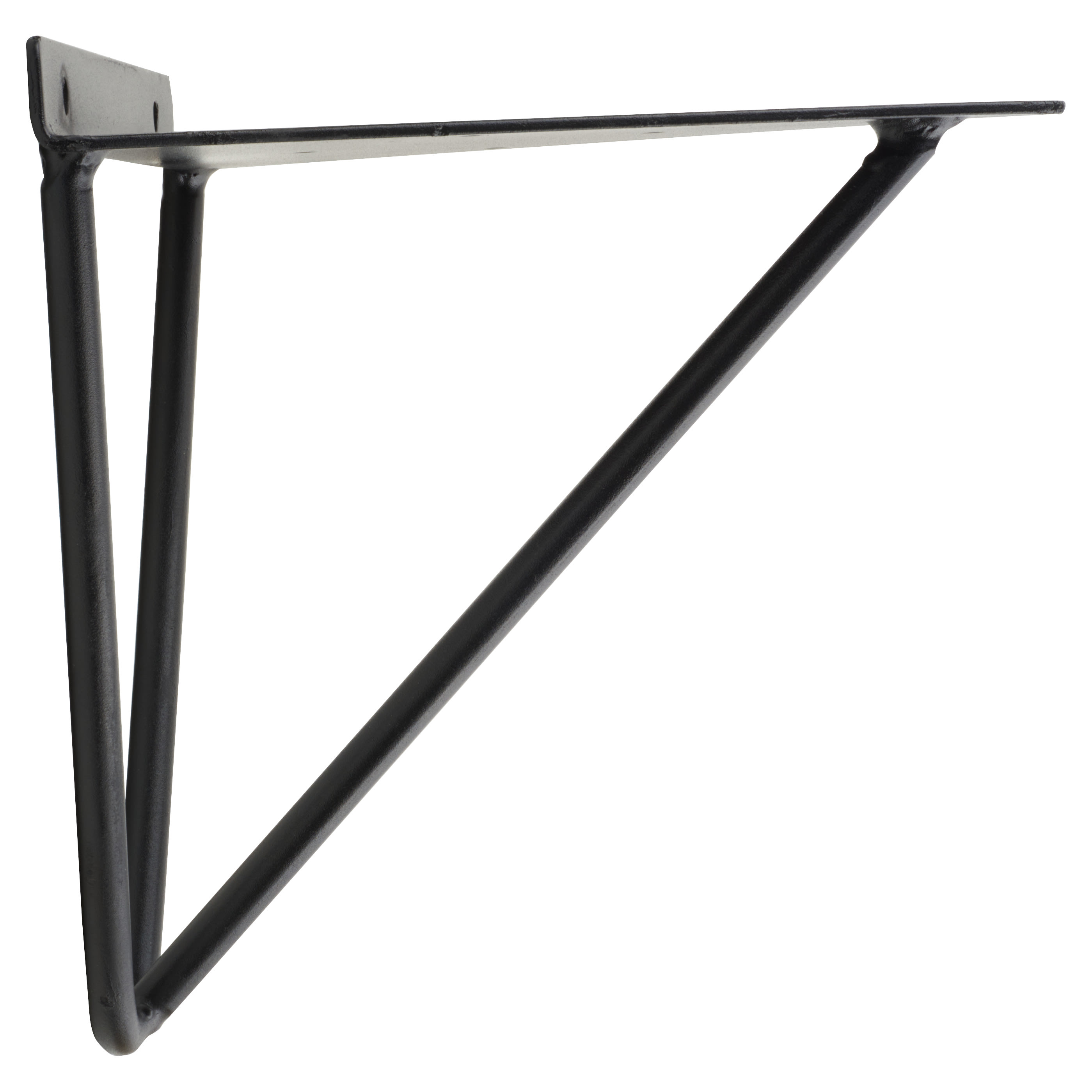 Hairpin Shelf Bracket - 160 x 170mm - Black - Pair - view 2