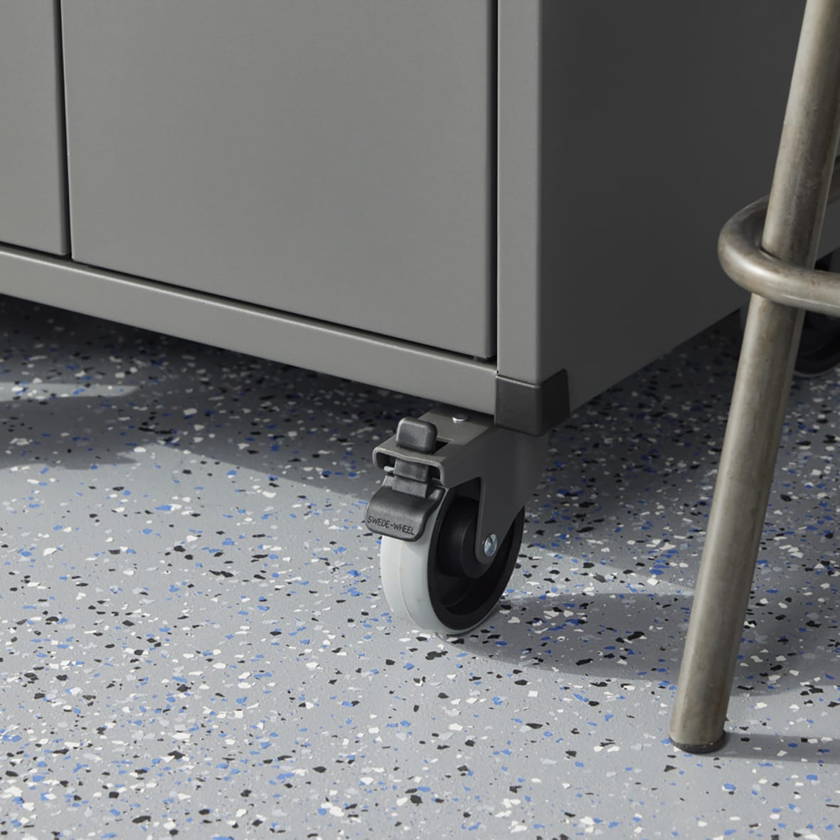 Garage+ Storage Top Track System - Lower Storage Cabinet Castors - Matt Grey - Pack of 4 - view 2
