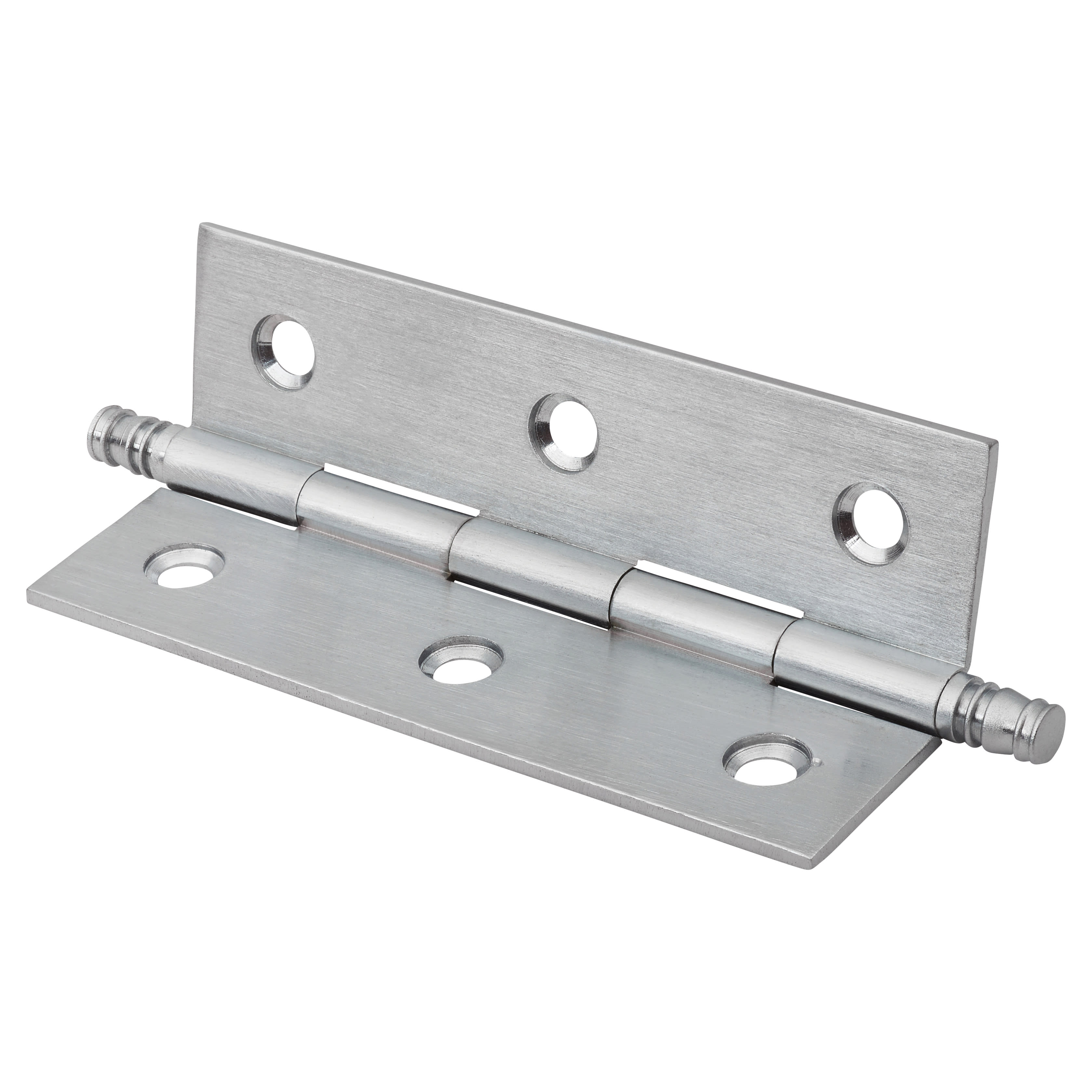 Solid Drawn Finial Butt Cabinet Hinge - 64 x 35 x 1.45mm - Satin Chrome - Pair - view 3
