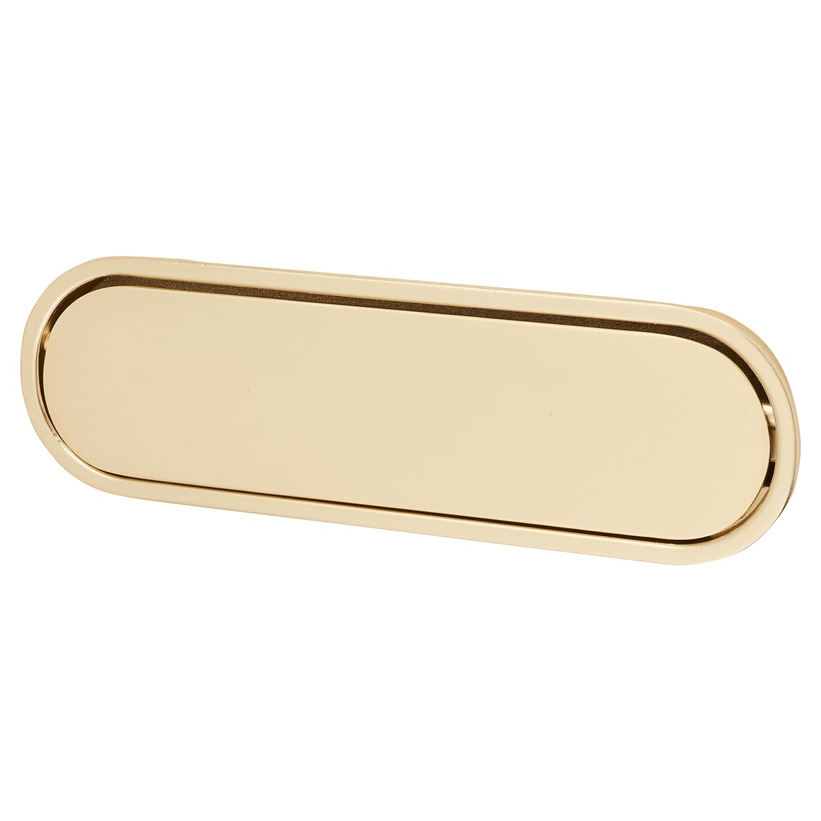 Eccles Oval Flush Cabinet Pull Handle - 150 x 47mm - Satin Brass - view 4