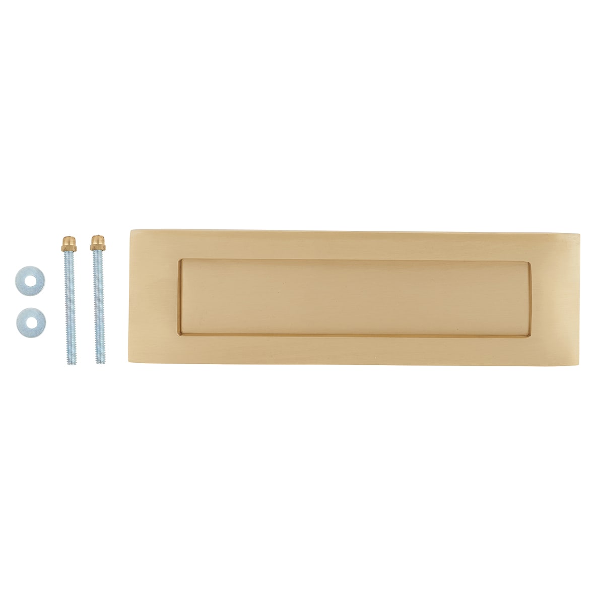 Letter Plate - 254 x 74mm - Satin Brass - view 3