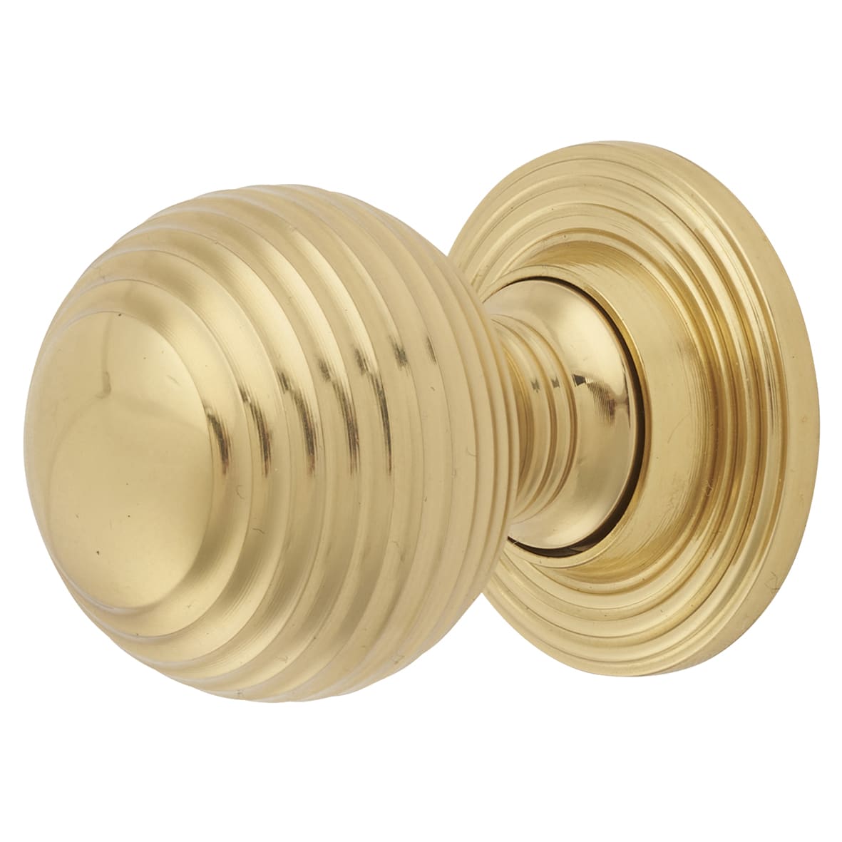 Beehive Ball Cabinet Knob - 25mm Diameter - Polished Brass - view 5