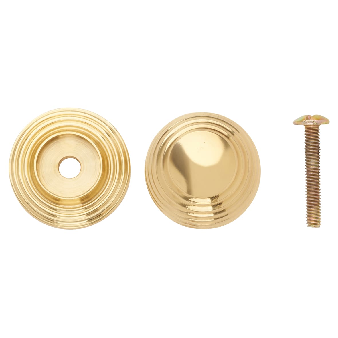 Beehive Ball Cabinet Knob - 25mm Diameter - Polished Brass - view 6