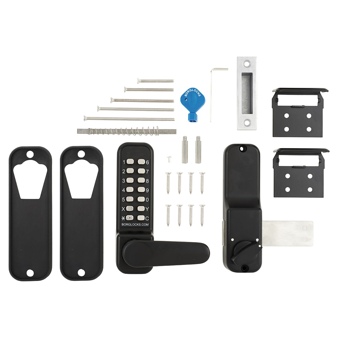 Borg BL4305 External Marine Grade Easicode Pro Deadbolt Push Button Code Lock - Black - view 4