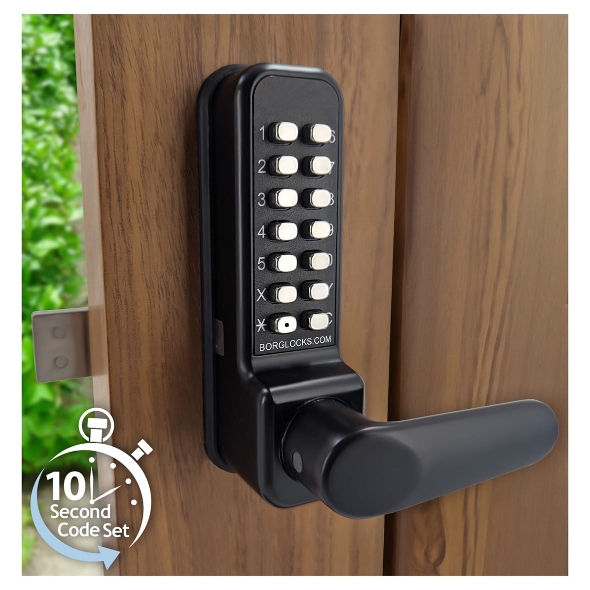 Borg BL4305 External Marine Grade Easicode Pro Deadbolt Push Button Code Lock - Black - view 6
