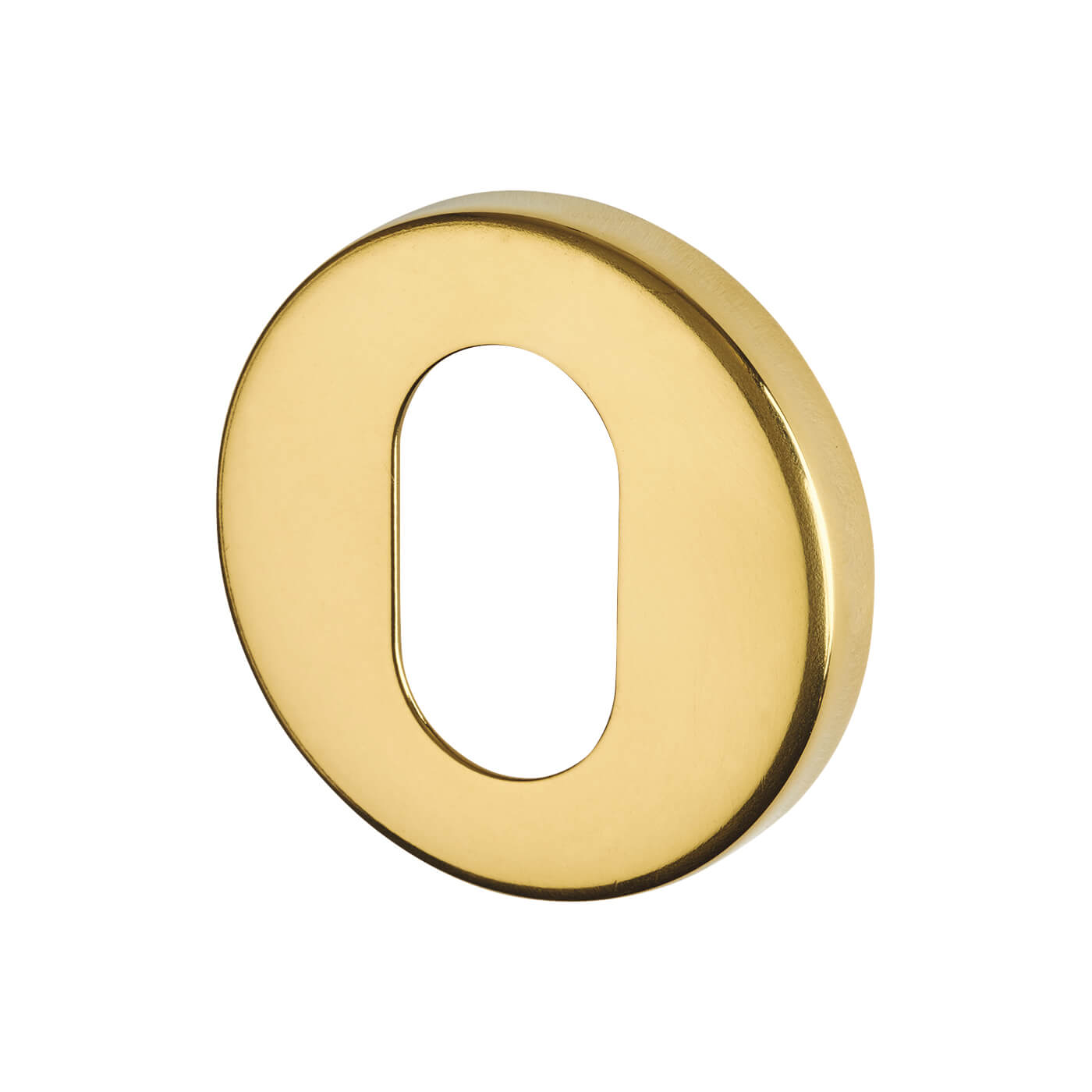 Escutcheon - 52mm Diameter - Oval - PVD Brass - view 2
