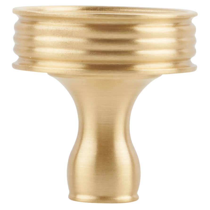 Marcus Venetian Round Cabinet Knob - 32mm Diameter - Satin Brass - view 2