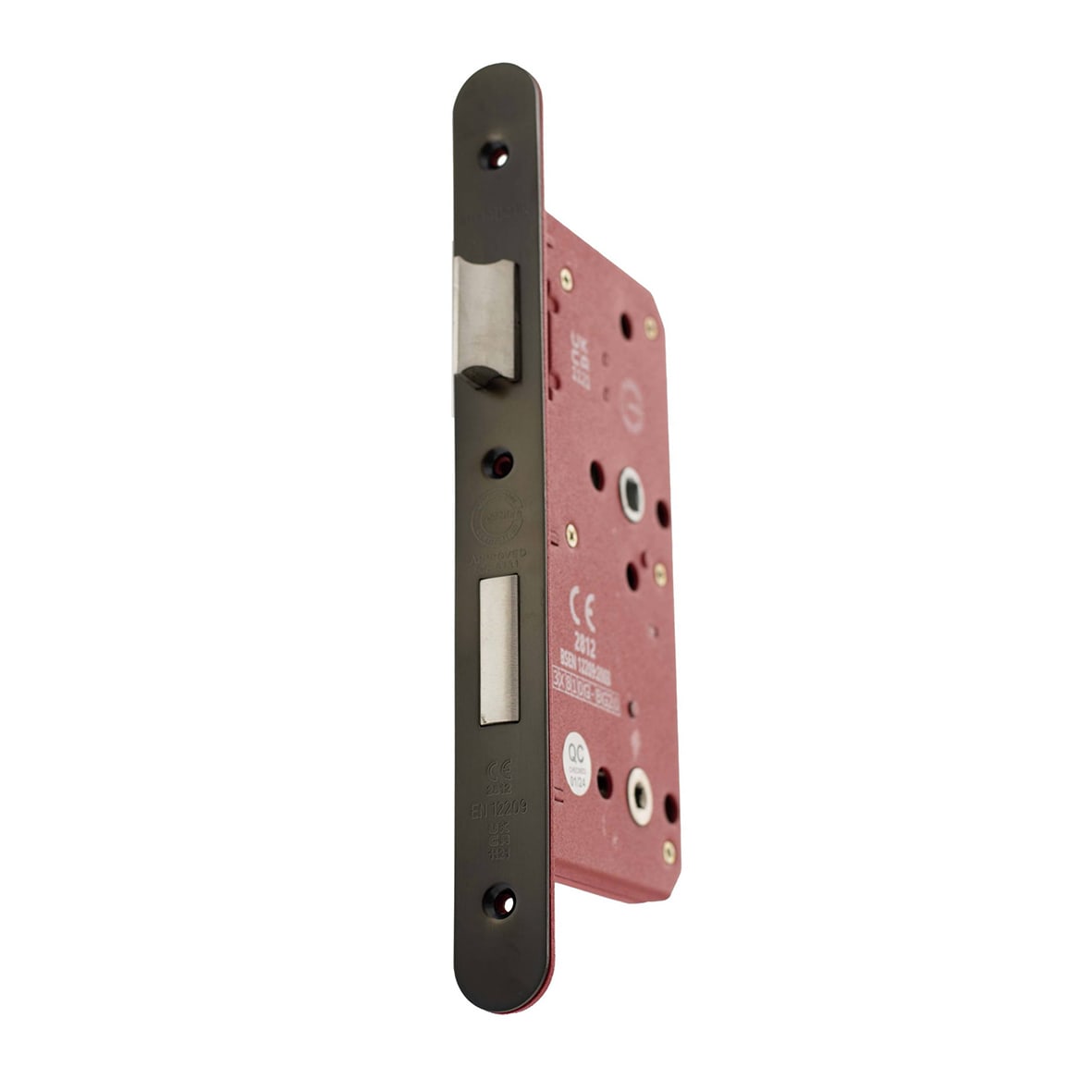 DIN Bathroom Lock - 88mm Case - 60mm Backset - Radius - Urban Dark Bronze - view 2