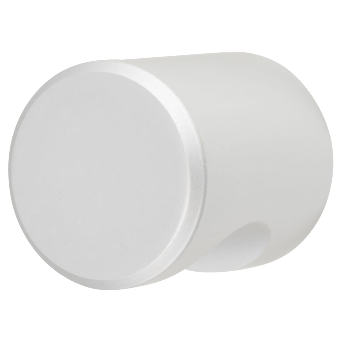Solid Turned Cylinder Cabinet Knob - 20mm Diameter - Aluminium - view 2