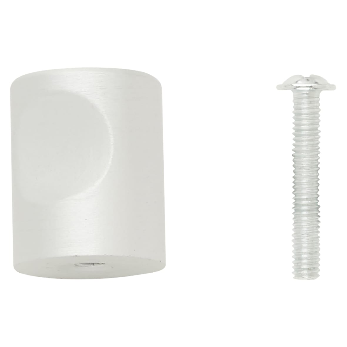 Solid Turned Cylinder Cabinet Knob - 20mm Diameter - Aluminium - view 6