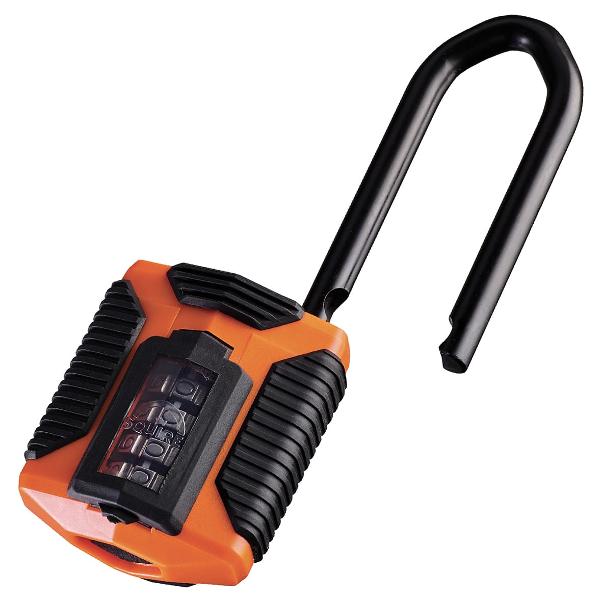 All Weather Combination Long Shackle Padlock - 50mm Body - 62 x 23mm Shackle - Orange - view 3