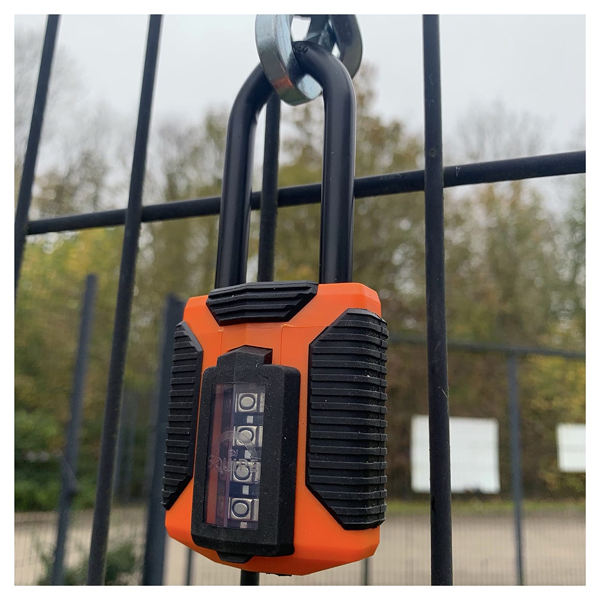 All Weather Combination Long Shackle Padlock - 50mm Body - 62 x 23mm Shackle - Orange - view 7