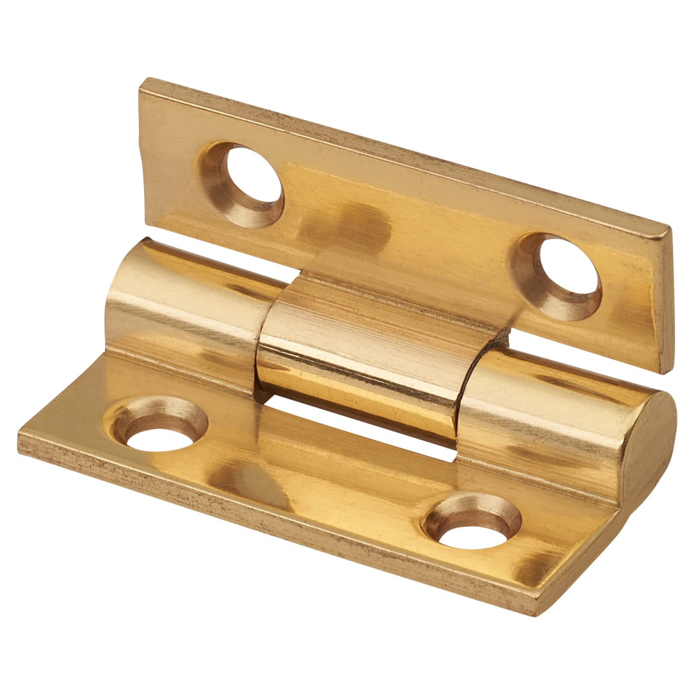 Solid Drawn Butt Cabinet Hinge - 25 x 19 x 1.45mm - Polished Brass - Pair - view 3