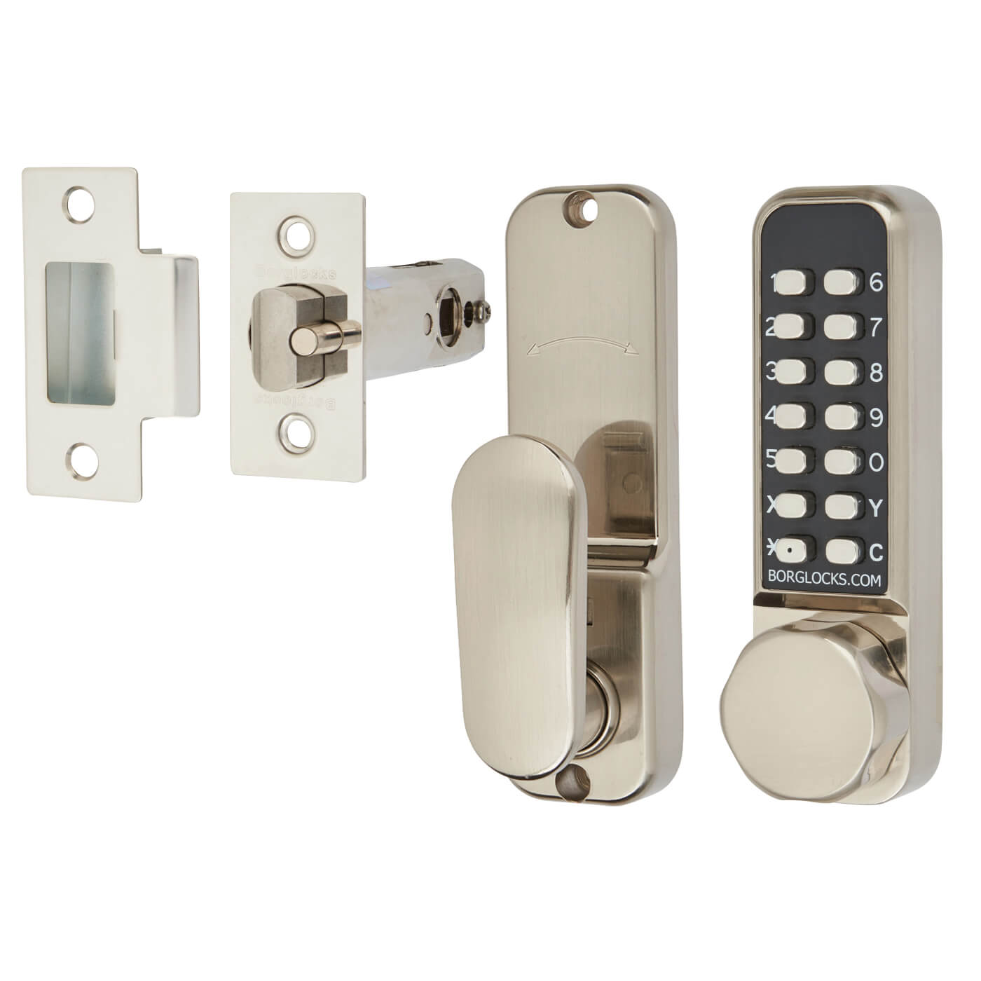 Borg BL2501 Easicode Pro Push Button Code Lock and Latch - Holdback Option - Stainless Steel - view 2
