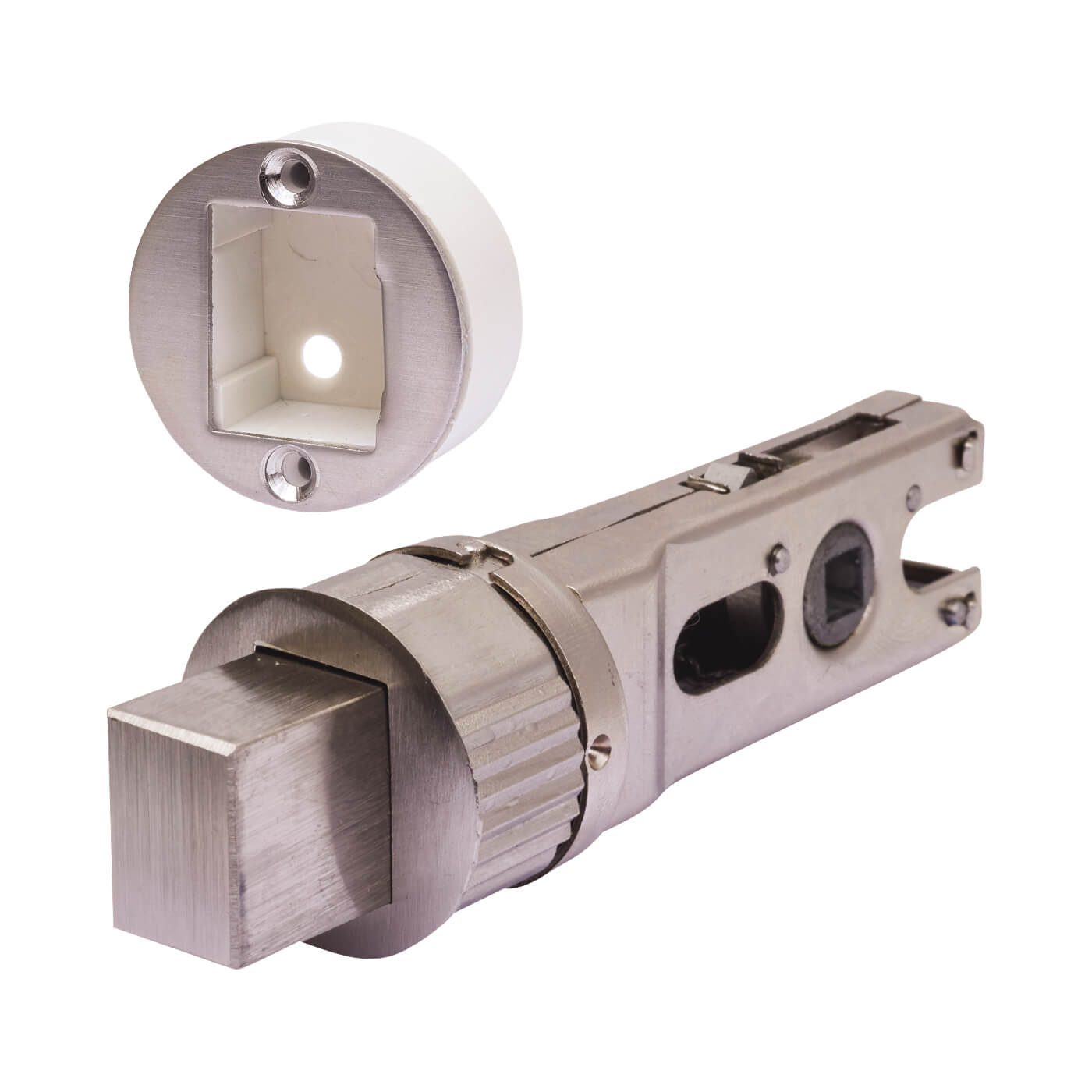 Smartbolt Bolt Through Tubular Deadbolt - 71mm Case - 57mm Backset - Satin Nickel - view 2
