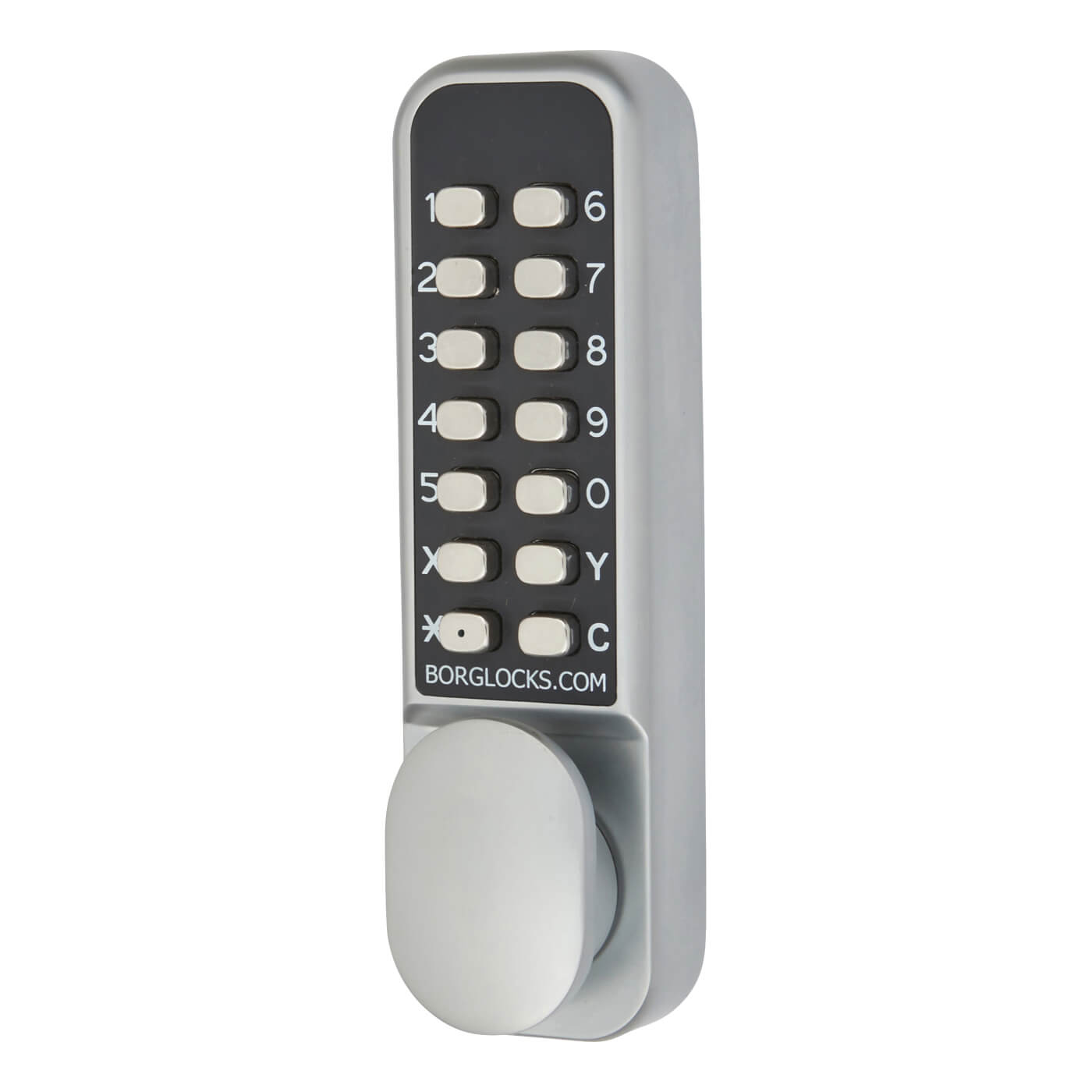Borg BL2201 Easicode Pro Push Button Code Lock and Tubular Latch - Holdback Option - Grey - view 3