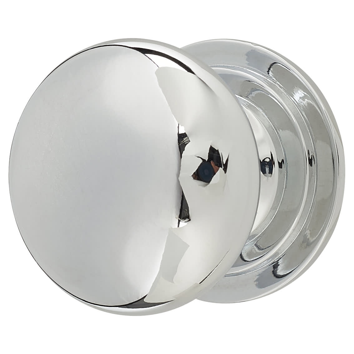 Victorian Turned Round Cabinet Knob - 32mm Diameter - Polished Chrome - view 2