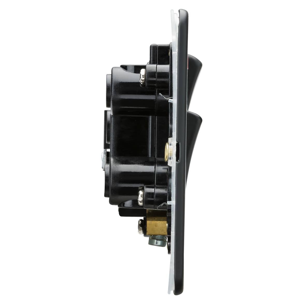 45A 2 Gang DP Cooker Switch & 13A Switched Socket with Neon - Anthracite/Black Insert - view 2