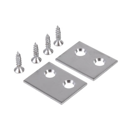 Bramah Rola Sash Window Stop Plate - 25 x 18mm - Satin Chrome - view 2