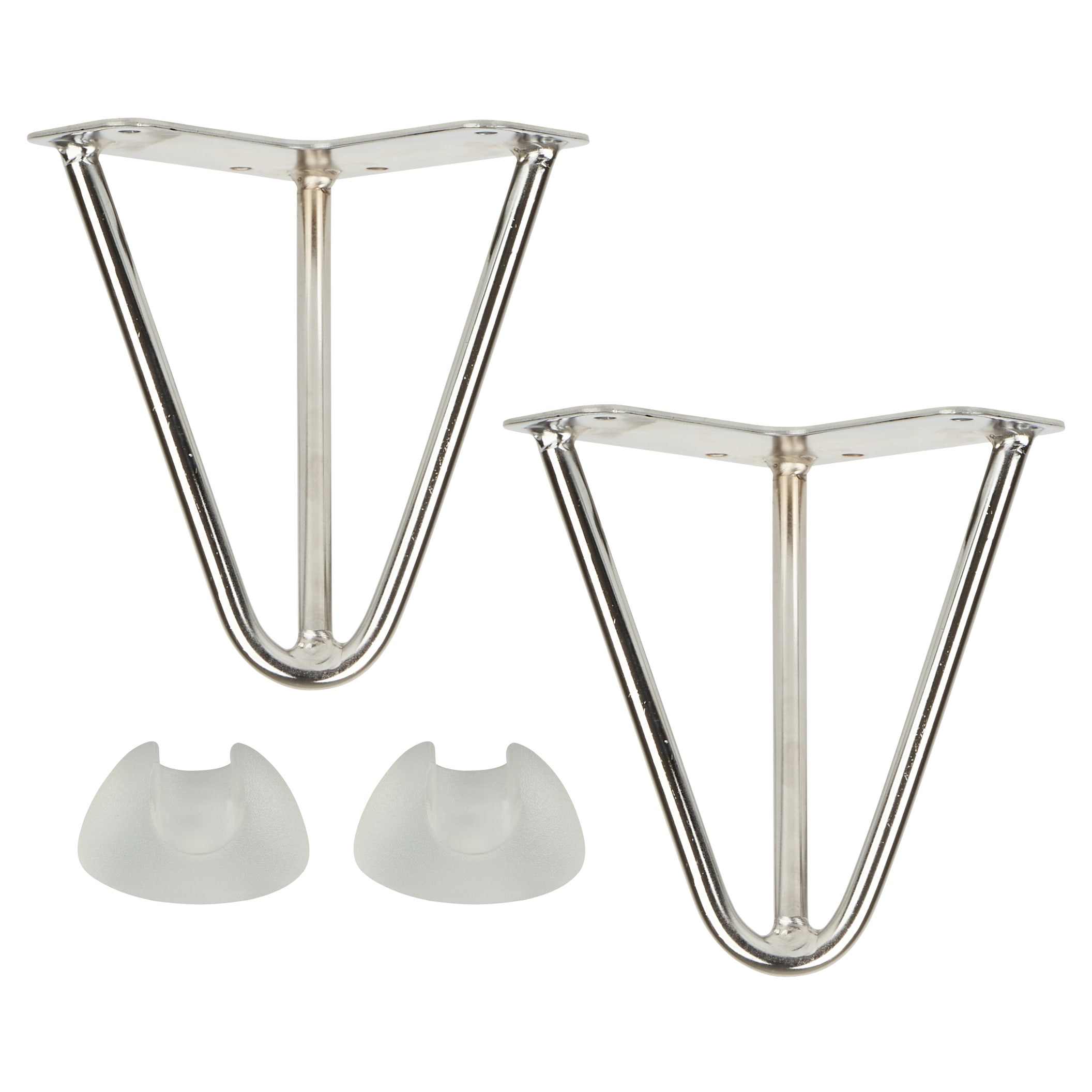 Hairpin Leg - 3 Pin - 150mm Height - Chrome - Pair - view 3