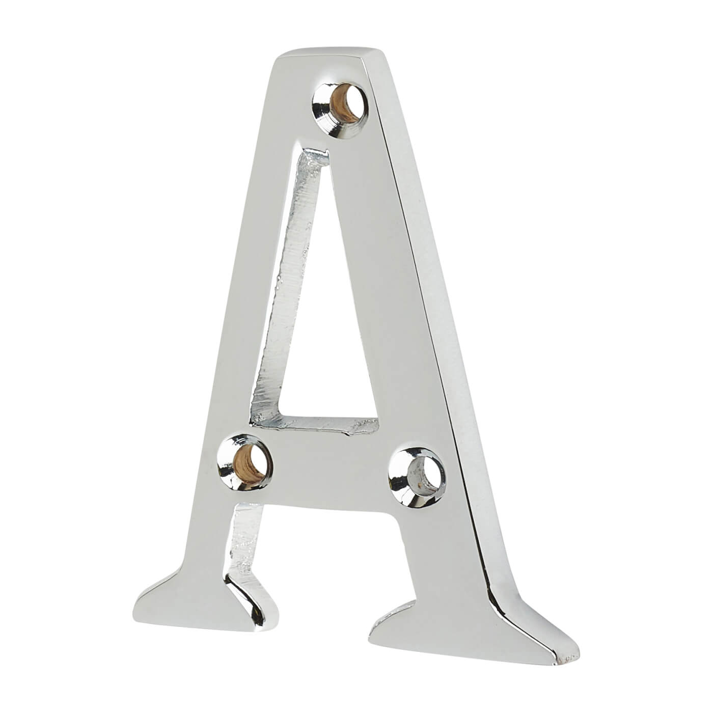 63mm Screw Fix Door Letter - A - Polished Chrome - view 2