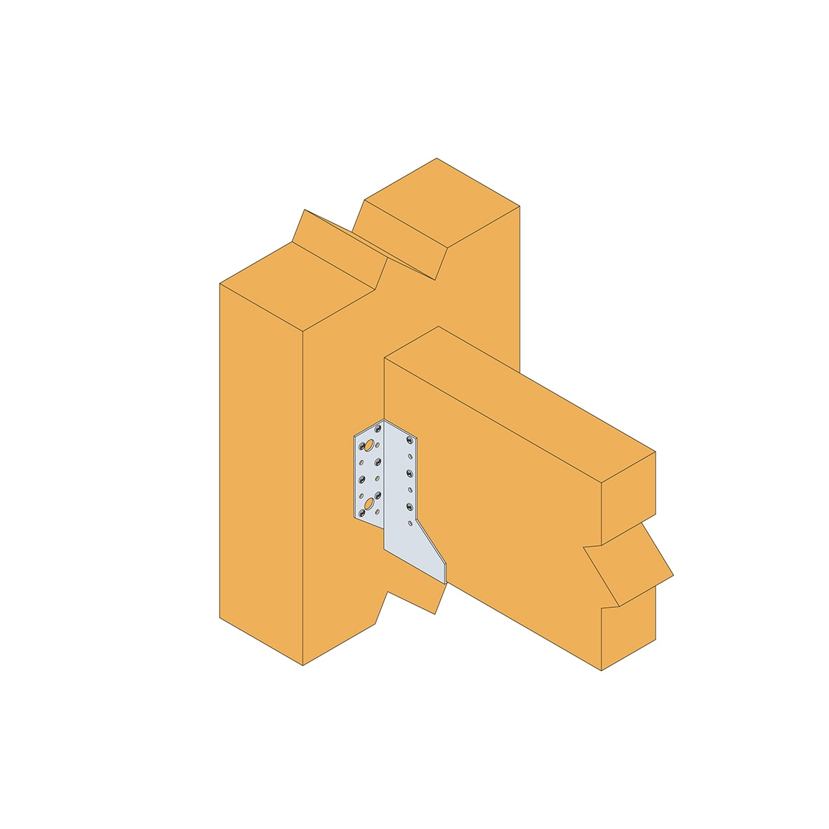 Heavy Duty Face Fixed U Joist Hanger - 75mm Width - 152.5mm Height - view 4