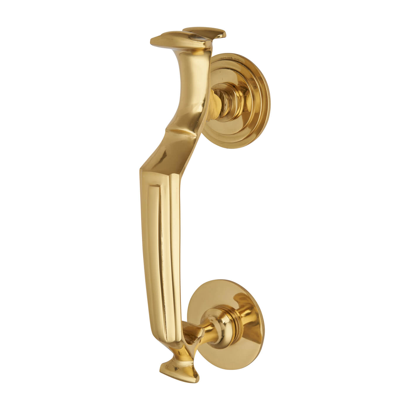 Doctor Door Knocker - Polished Brass - 197 x 30mm - view 2