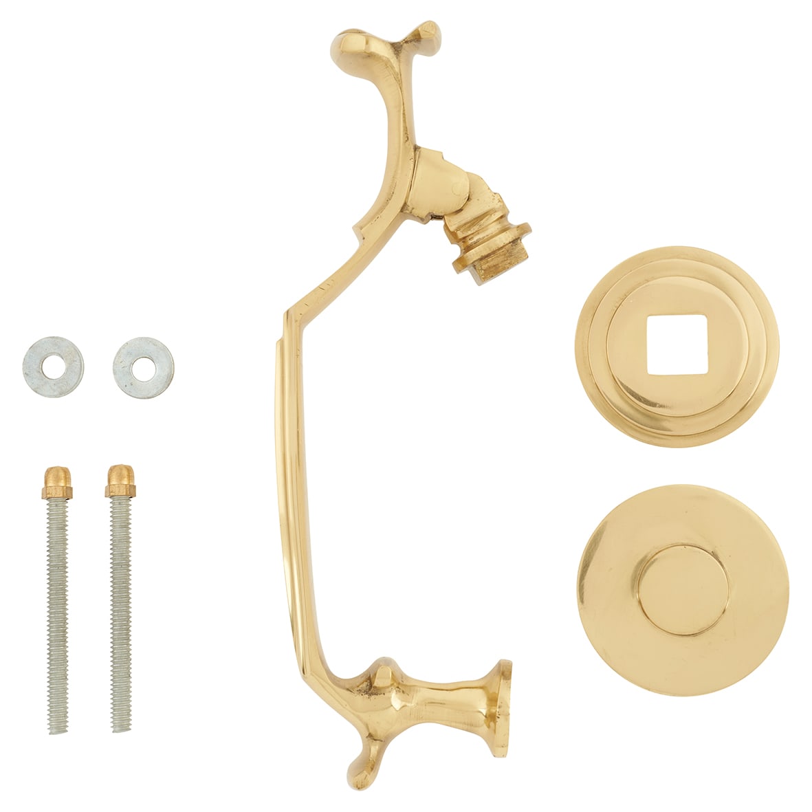 Doctor Door Knocker - Polished Brass - 197 x 30mm - view 5