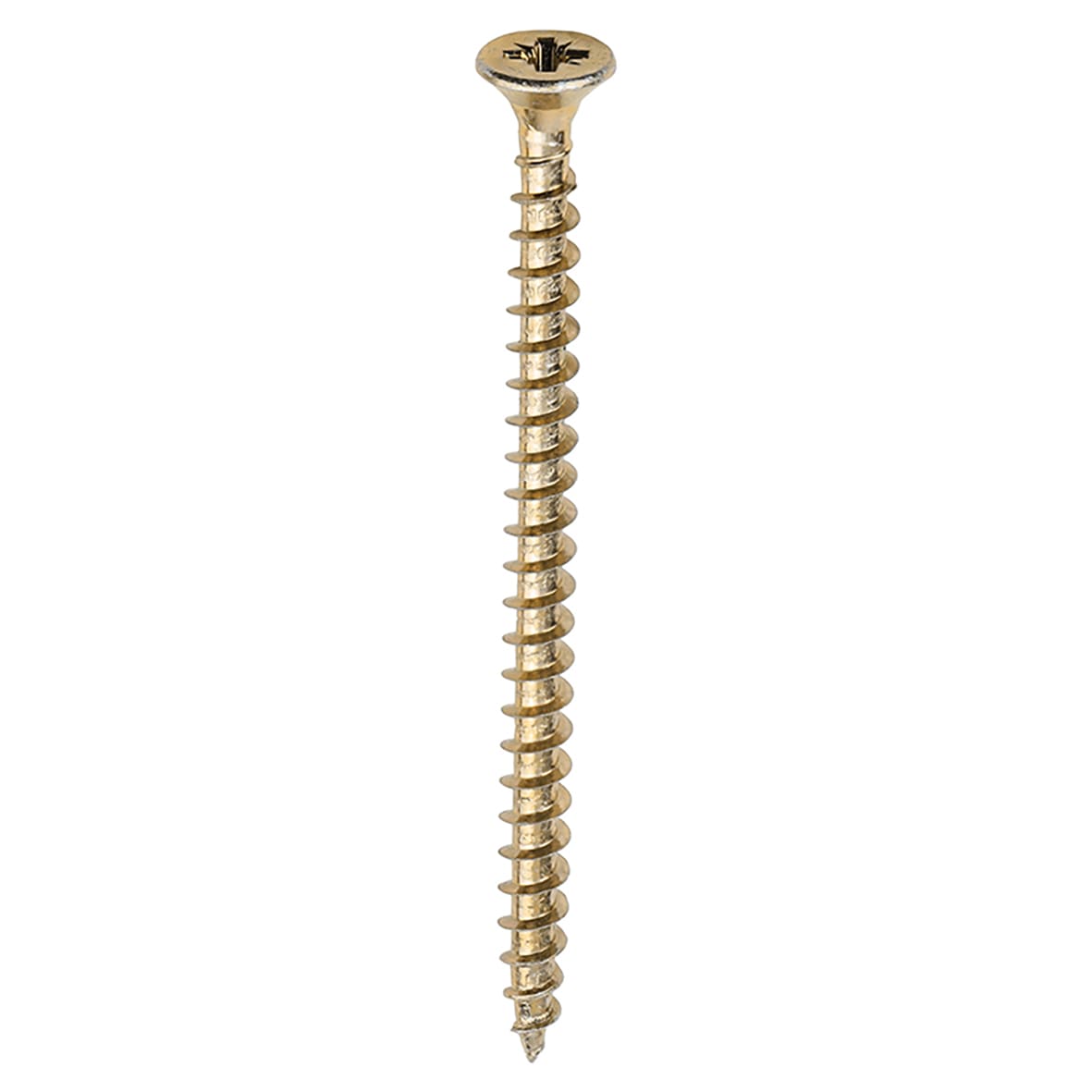 Solo Chippy Pozi Countersunk Wood Screws - 5.0 x 75mm - Yellow Zinc - Pack of 200 - view 2