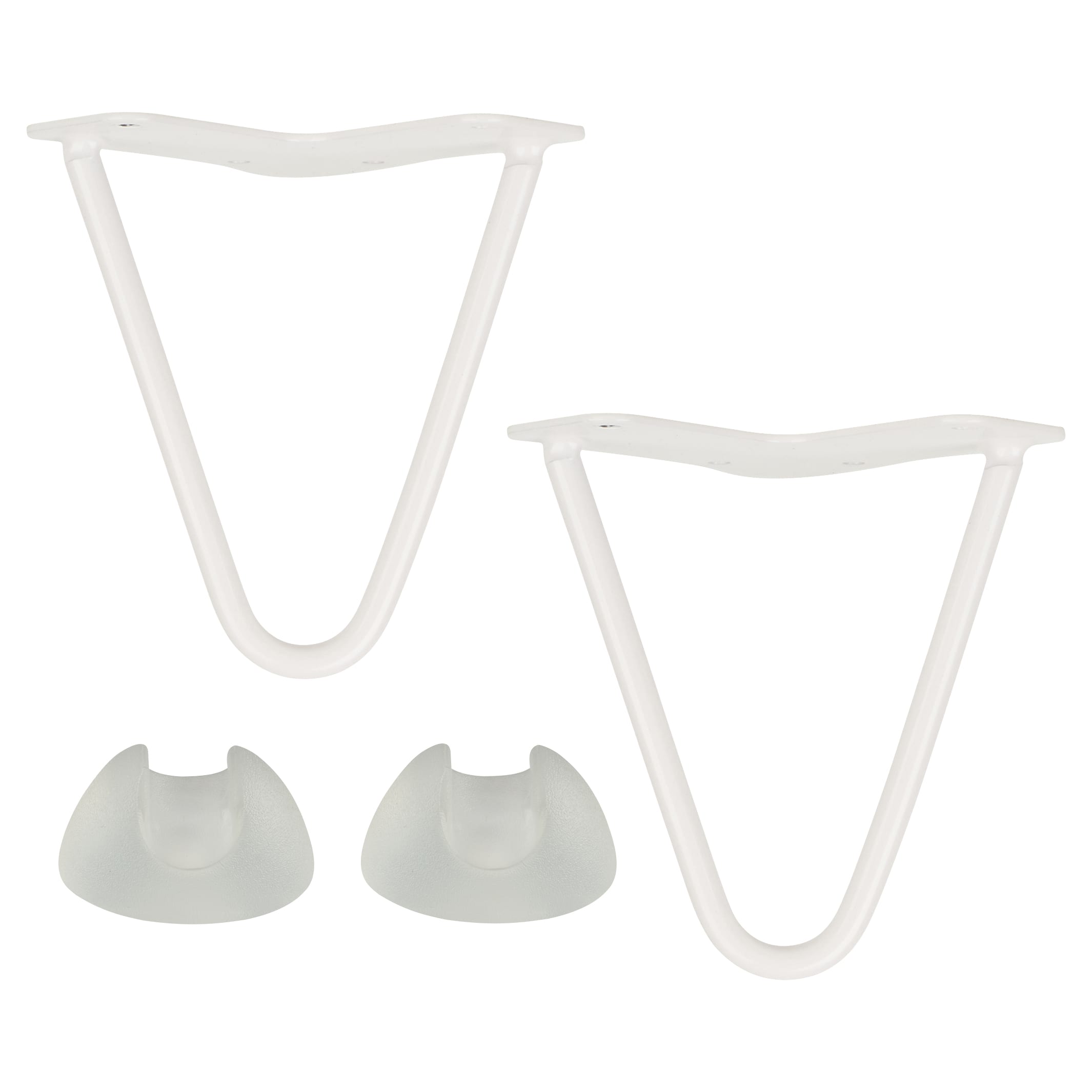 Hairpin Leg - 2 Pin - 150mm Height - White - Pair - view 3
