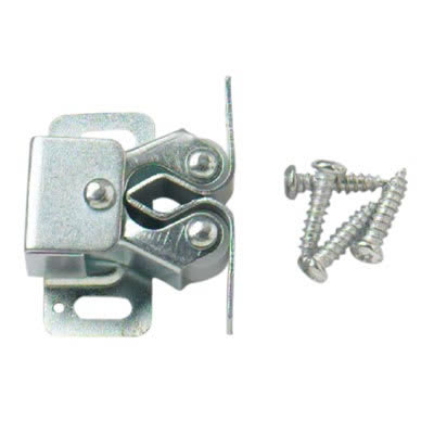Double Roller Catch - 32 x 27 x 13mm - Zinc Plated - Pack of 10 - view 2