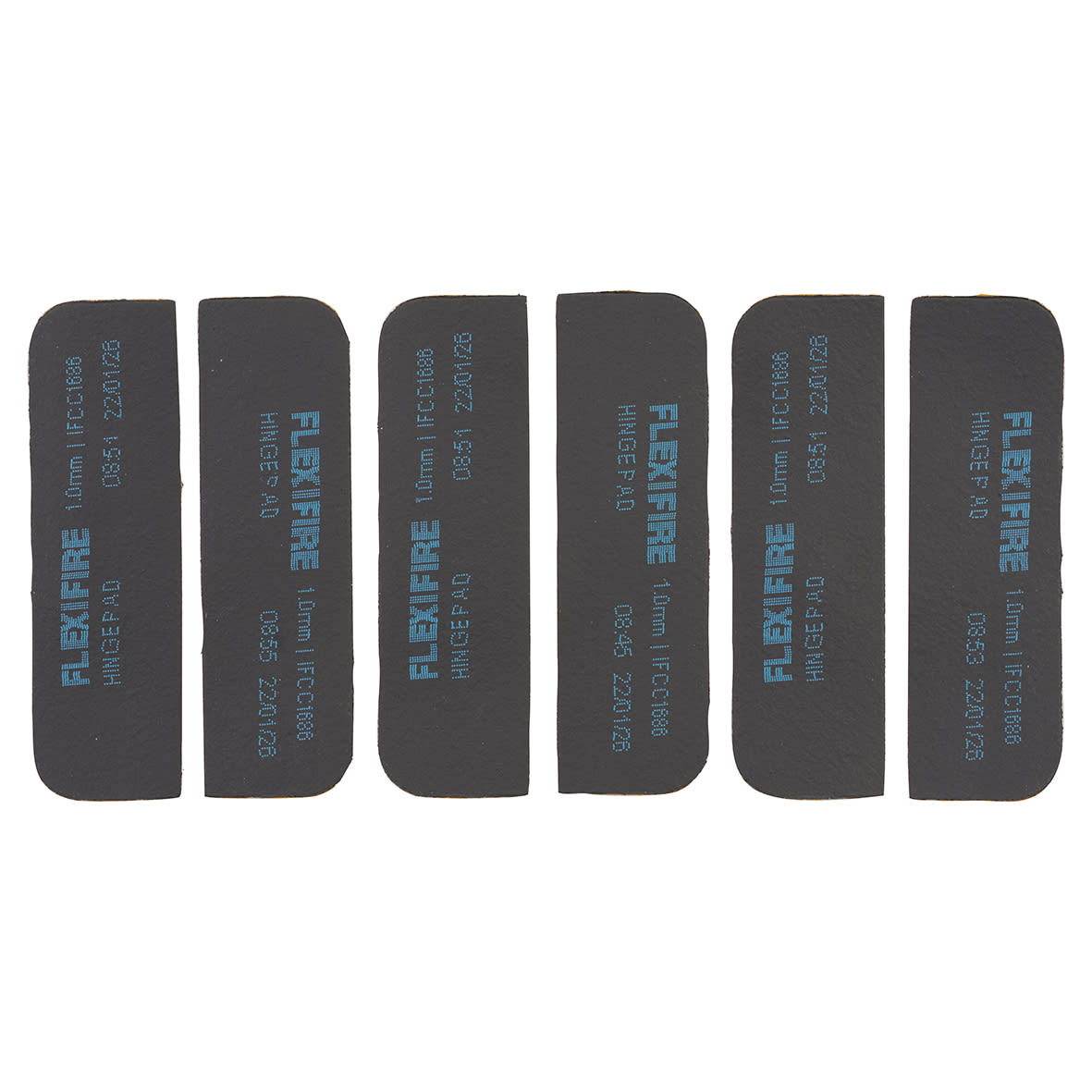 Flexifire Intumescent Hinge Pads For & - Radius - 100 x 30 x 1mm - Pack of 6 - view 3