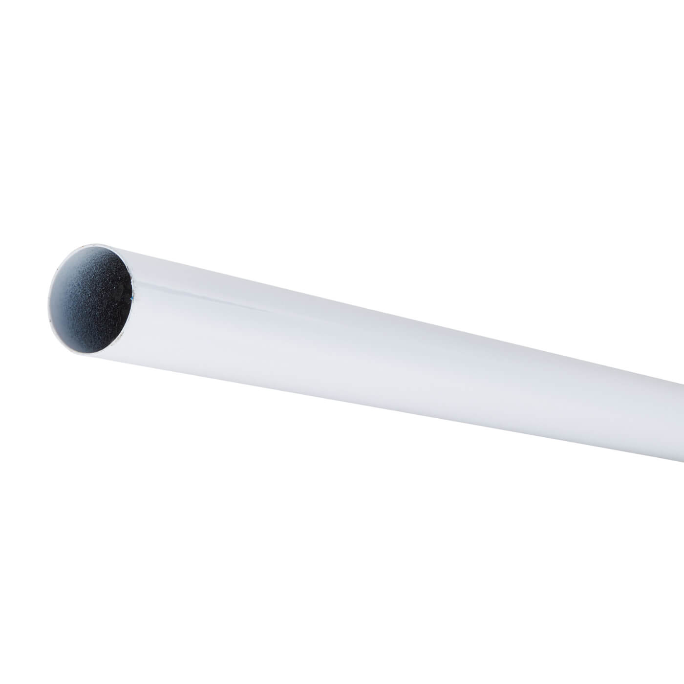 25mm Round Steel Hanging Rail Tube - 2438mm Length - White - view 2