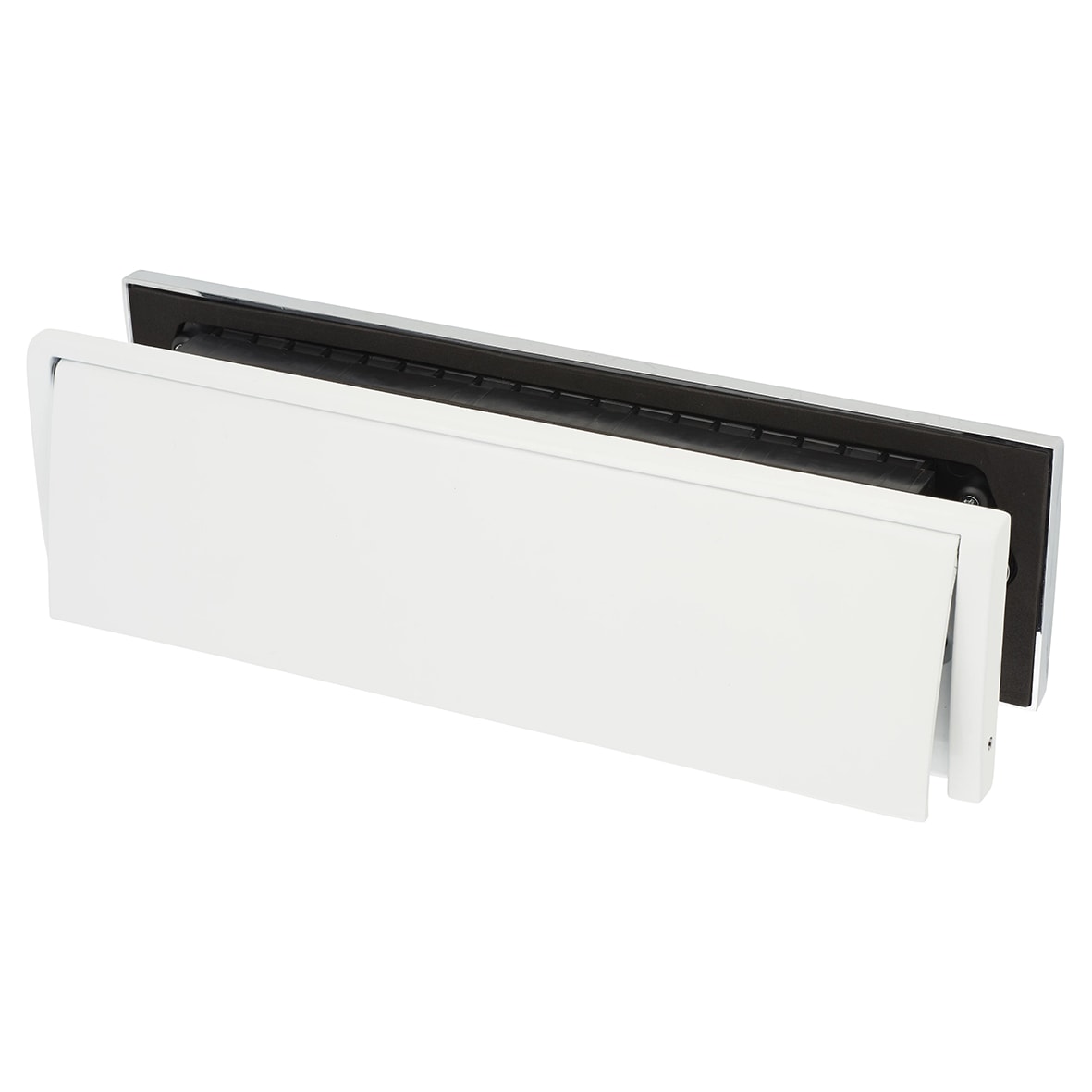 Frontier Collection Letter Plate - 311.5 x 90mm - Door Thickness 42-55mm - Pol Nickel/White - view 2
