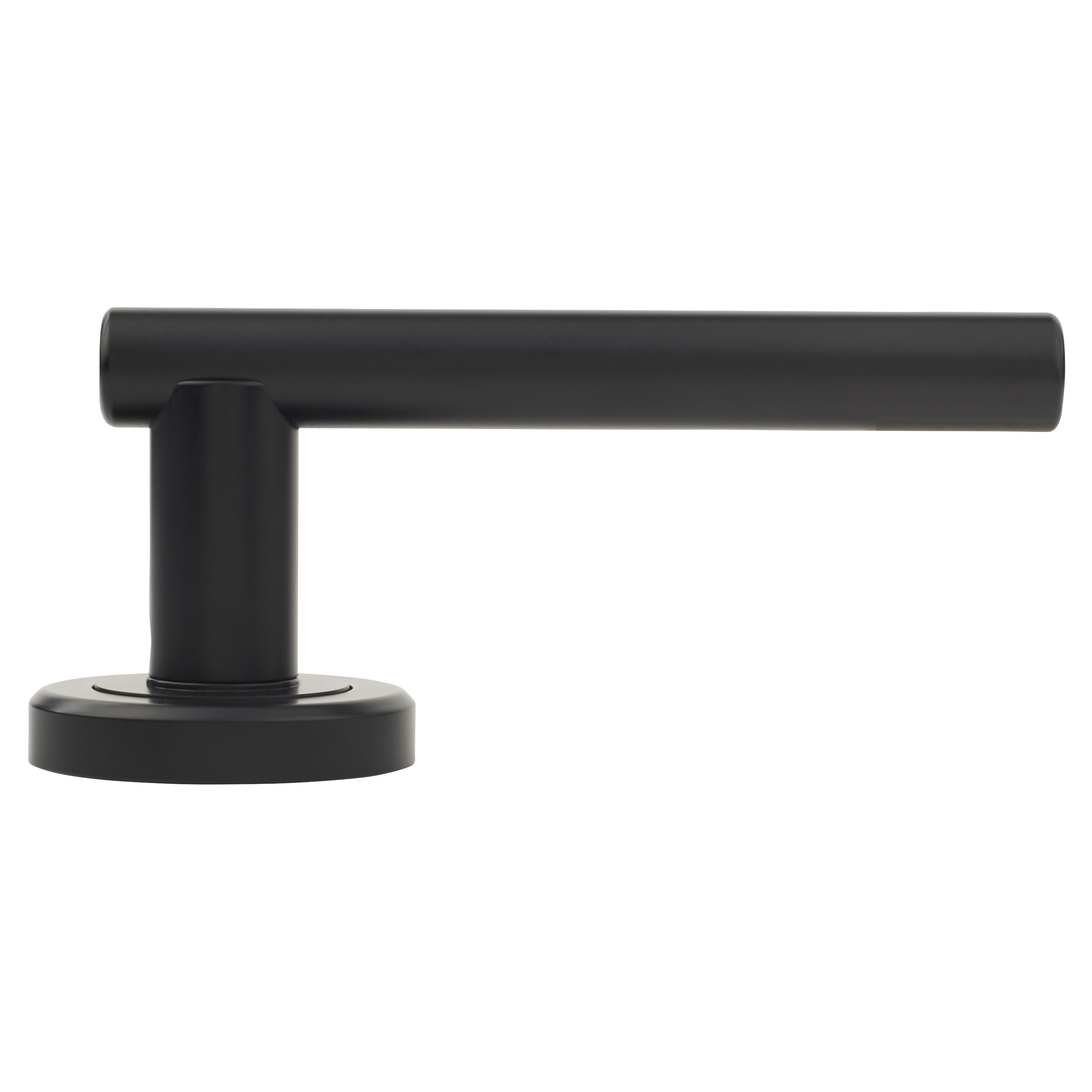 Brass Matt Black Door Handles on Round Rose - Philadelphia Range - view 3
