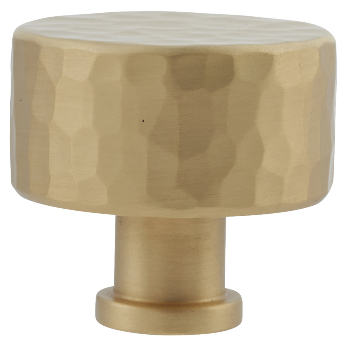 Leila Hammered Round Cabinet Knob - 35mm Diameter - Satin Brass - view 2