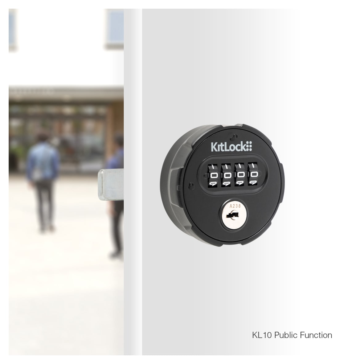 Kitlock Combination Locker and Cabinet Lock - Public - Black - view 2